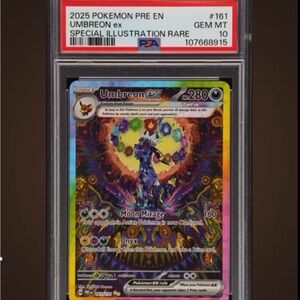 2025 POKEMON PRE EN-PRISMATIC EVOLUTIONS #161 UMBREON EX PSA 10